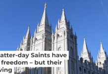 Leaders of the Church of Jesus Christ of Latter-day Saints have called for a fast on July 5, 2026, to give thanks for religious liberty. AP Photo/Rick Bowmer
